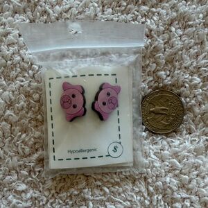 Charming Pink Dog Earrings for Pet Lovers